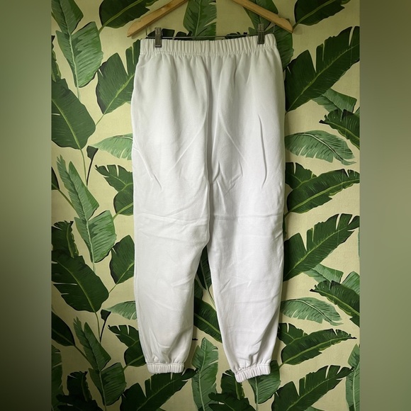 Refuge Athletics Relaxed Boyfriend Jogger Sweatpants White Size M - Picture 4 of 8